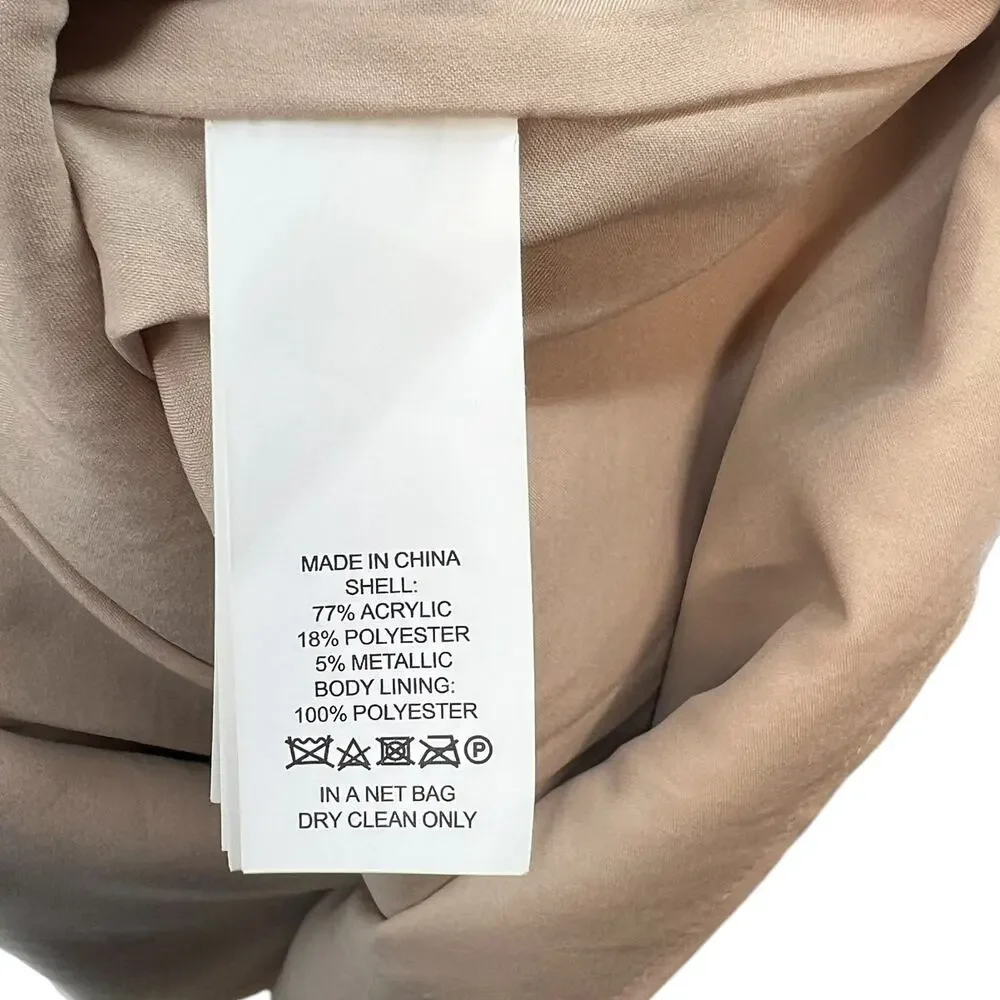 Kate Spade Two-Tone Tweed Dress Shift‎ Mini Check Plaid Tan Black Size US 2 - Picture 13 of 14